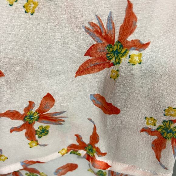 Collective Concept Stitch Fix Floral Button Up Blouse Medium Petite - Picture 8 of 8